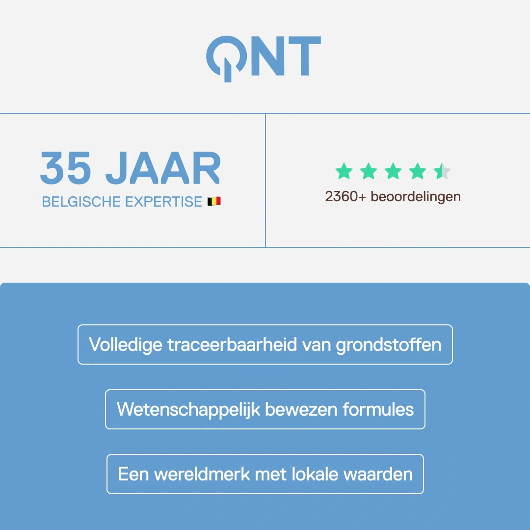 Protein Shake vanille — QNT, Belgisch merk voor sportvoeding al meer dan 30 jaar