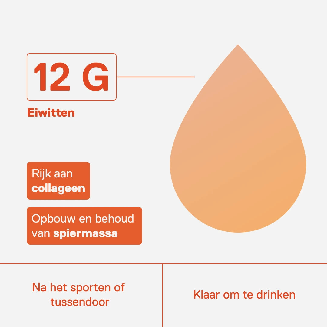 QNT LIIFE Protein Water Bloedsinaasappel & Ginseng: 12 g eiwit, rijk aan collageen, drinkklaar, na het sporten of tussen de maaltijden