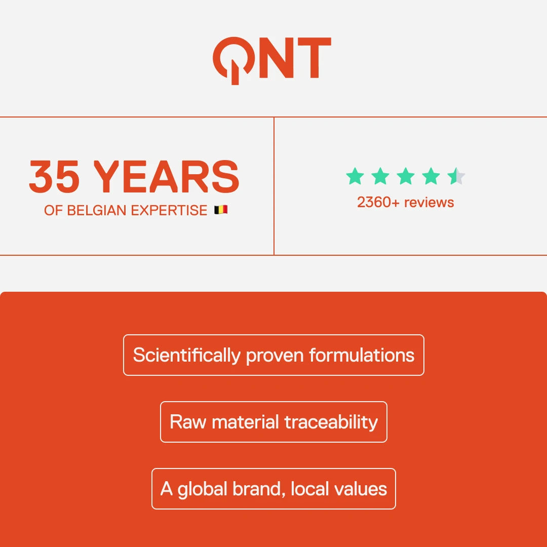 QNT LIIFE Protein Water Bloedsinaasappel & Ginseng, Belgisch merk, 35 jaar expertise, meer dan 2360 beoordelingen, in het laboratorium geteste formule en traceerbaarheid van grondstoffen