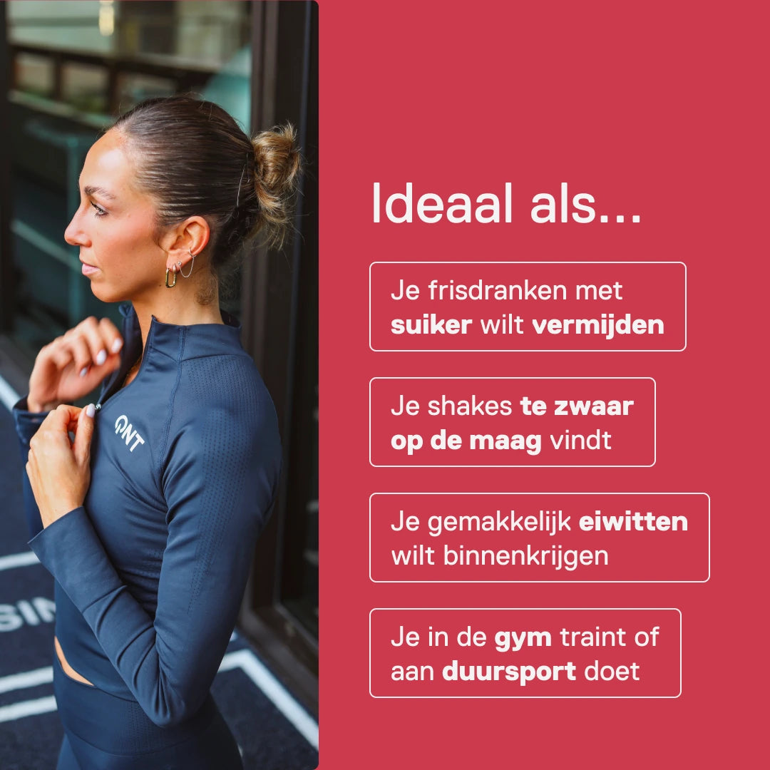 QNT LIIFE Protein Water Framboos & Perzik, ideaal als vervanging voor suikerhoudende frisdrank en zware shakes, lichte eiwitten om mee te nemen