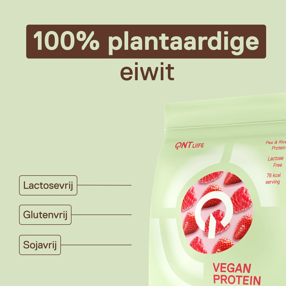 Vegan Protein LIIFE rood fruit — 100% erwten- en rijsteiwit, frisse fruitsmaak