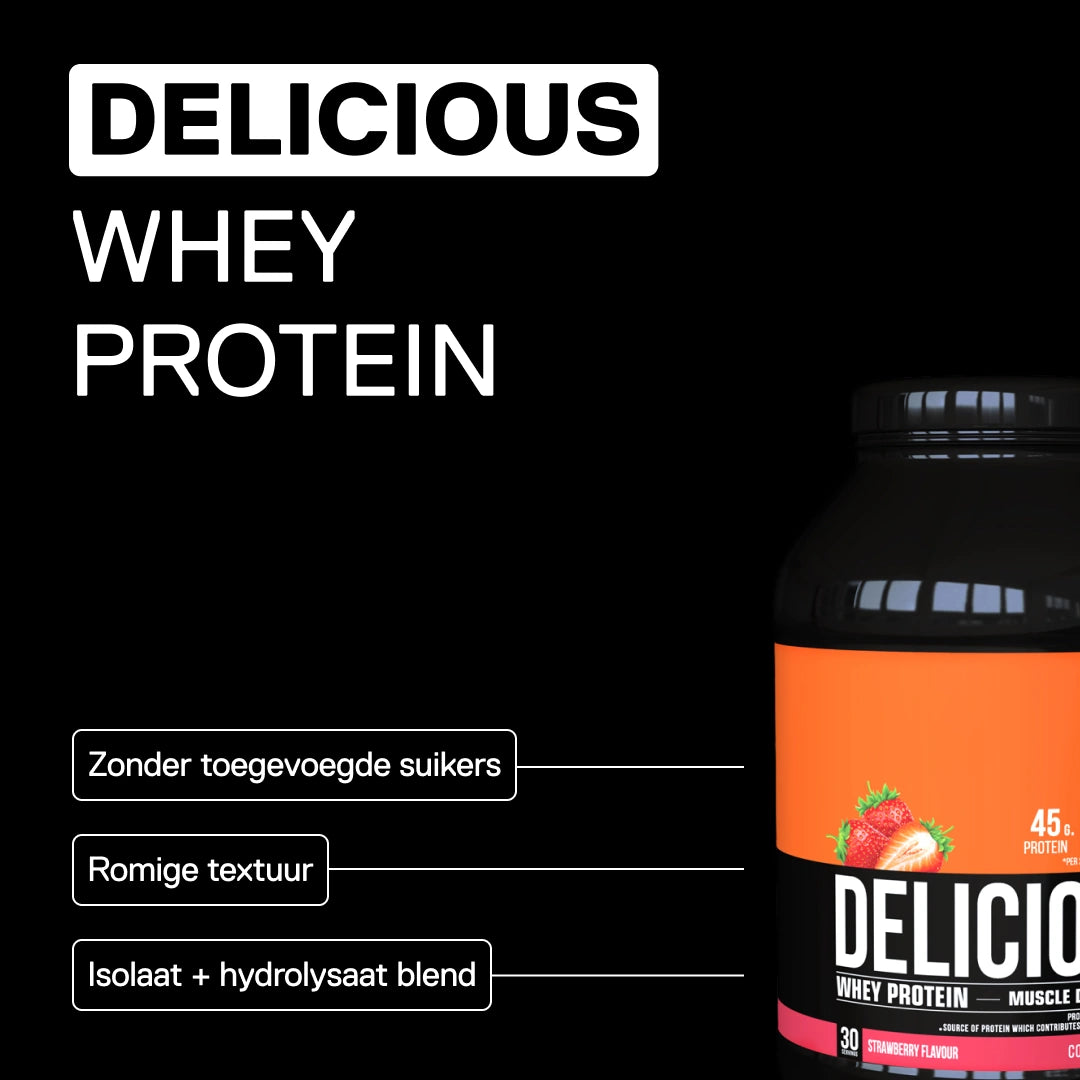 QNT Metapure Delicious Whey eiwitpoeder — Aardbei — visual 1