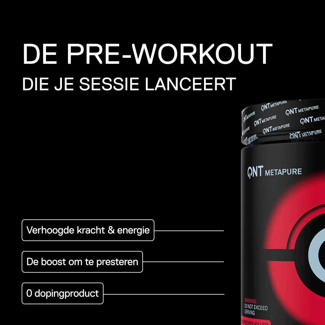 QNT Metapure Pre-Workout Overdrive 390 g — Framboos — visual 1