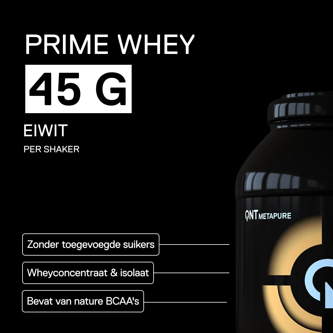QNT Metapure Prime Whey smaak Cookie - Premium wei-eiwit, lekkere koekjessmaak
