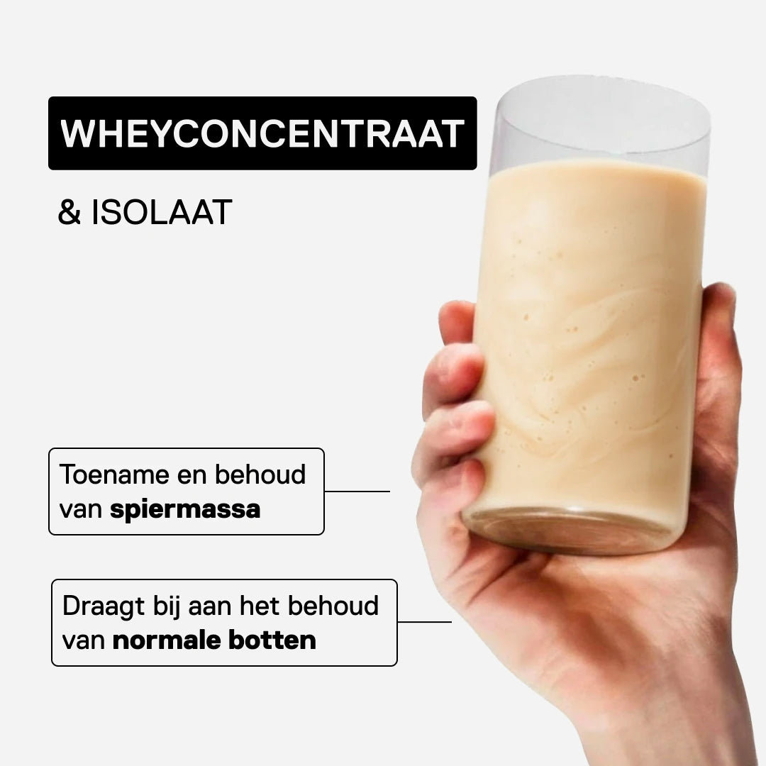Prime Whey QNT smaak Vanille om te mengen - Klassieke vanille zachtheid, romige textuur in shaker