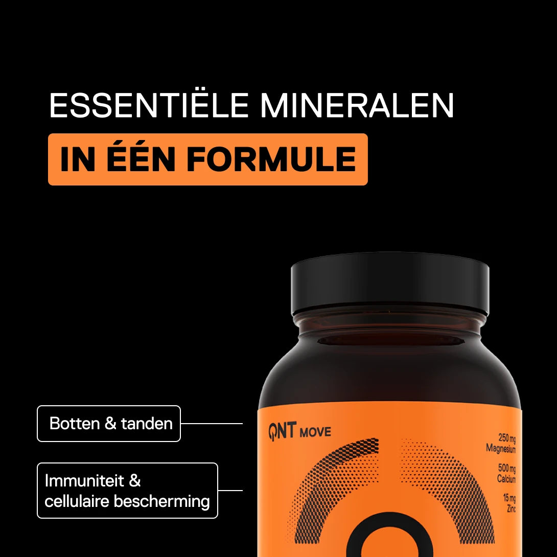 QNT Move Calcium Magnesium Zink supplement voor botten, tanden, immuniteit en cellulaire bescherming