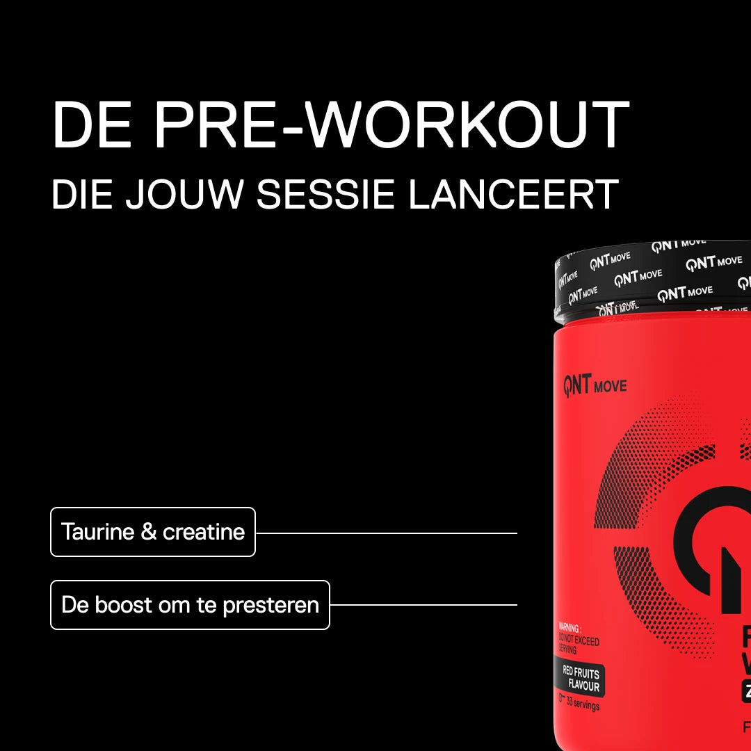 QNT MOVE Pre-Workout Zero Caffeine – taurine, creatine en performance boost