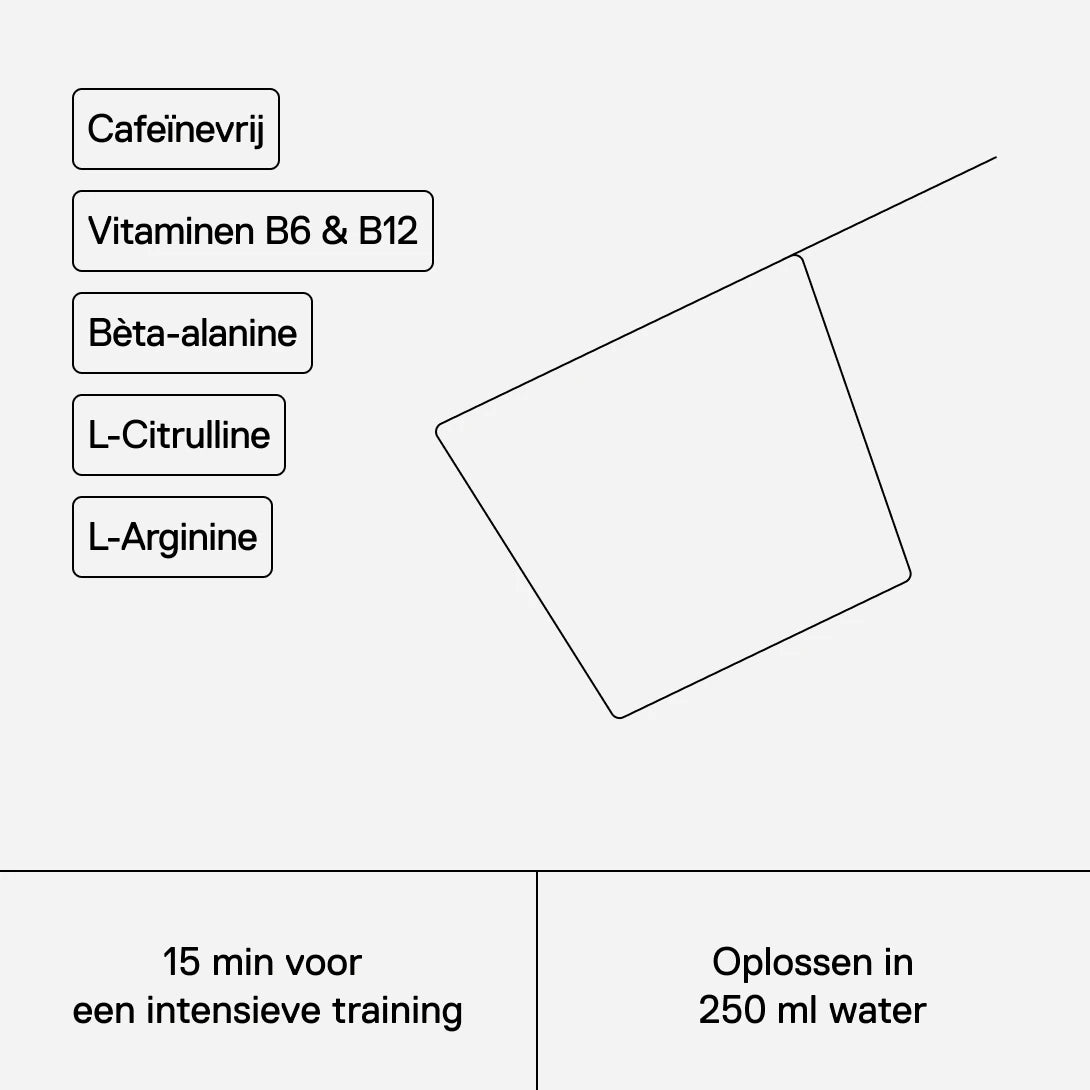 QNT MOVE Pre-Workout Zero Caffeine – cafeïnevrije formule met vitaminen B6 en B12