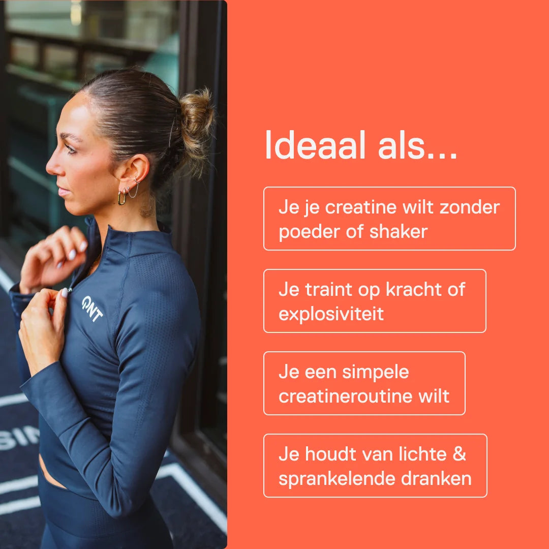Ideaal als je je creatine zonder poeder of shaker wil, als je kracht- of explosieve training doet en van lichte, bruisende dranken houdt