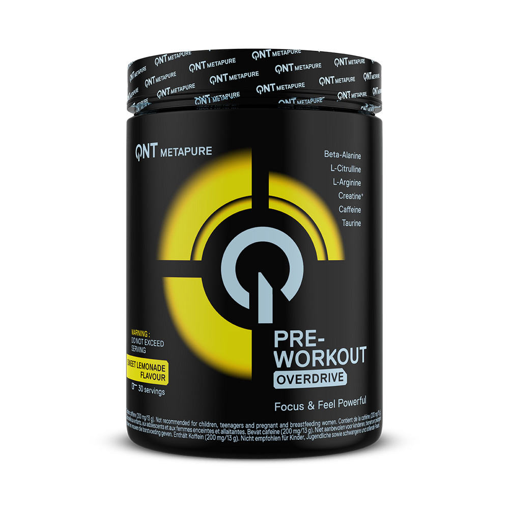 Pré-workout QNT Metapure Overdrive citronnade douce 390 g