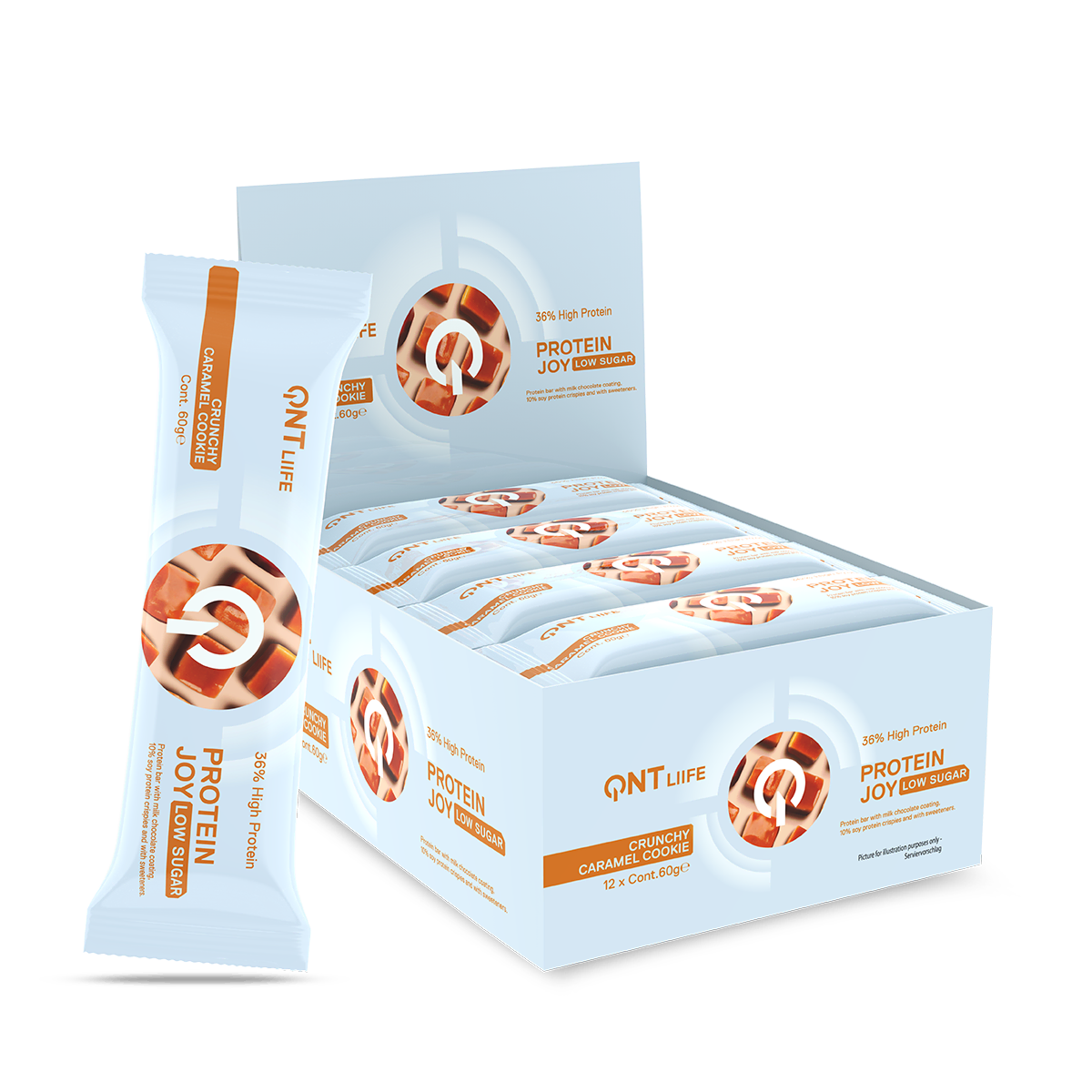 Barre protéinée QNT Joy cookie croquant au caramel 60 g