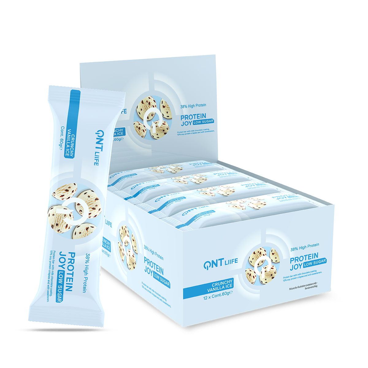 Barre protéinée QNT Joy glace croquante à la vanille 60 g