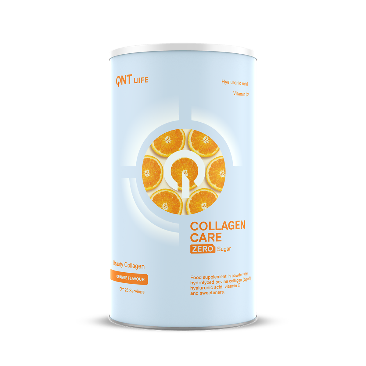 Complément alimentaire QNT Collagène Care Orange, boisson au collagène avec vitamines et minéraux