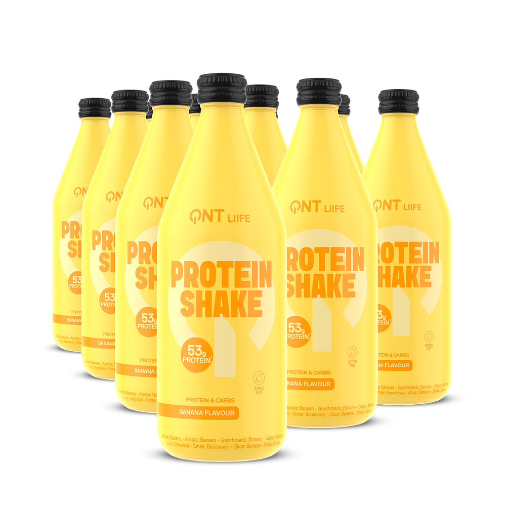 Protein Shake QNT prêt à boire Banane 500 ml, boisson protéinée avec 53 g de protéines