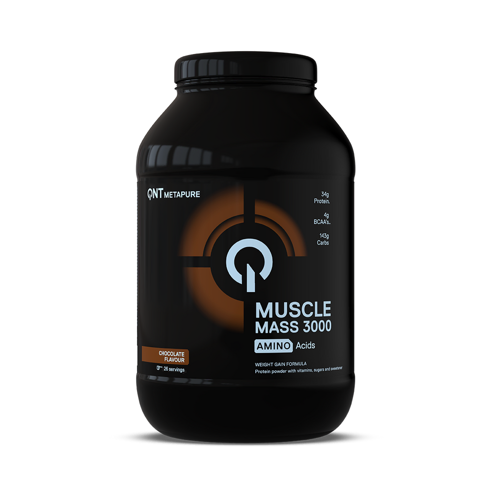 QNT 3000 Muscle Mass Gainer chocolade 1.3 kg, proteïne gainer voor massaopbouw in poeder