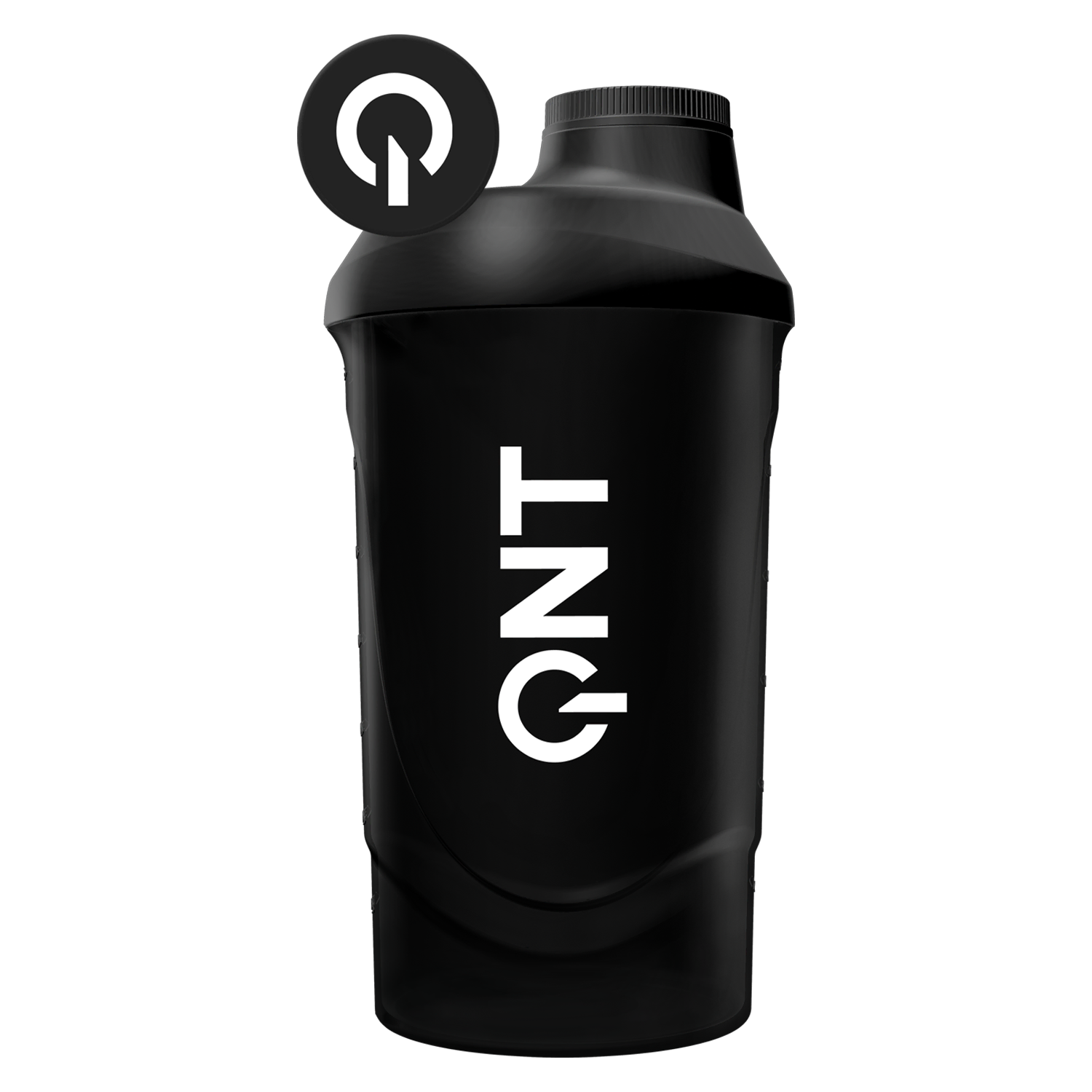 Shaker QNT en plastique noir 600 ml, shaker pour boissons protéinées