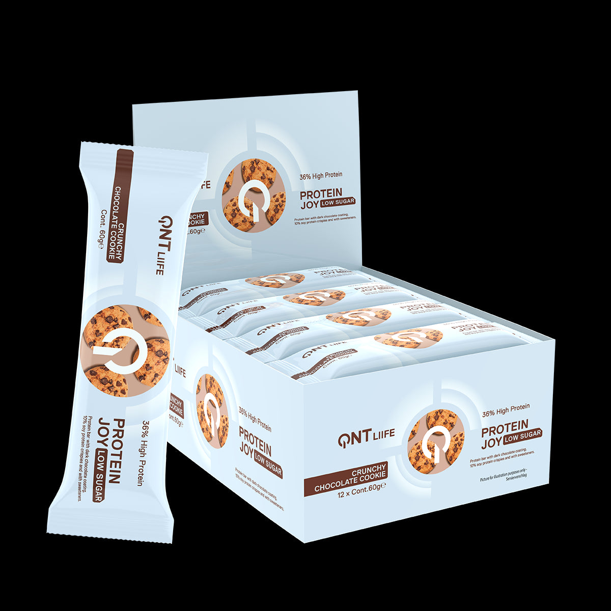 Protein Joy Barre | 12 x 60 g Crunchy Chocolat cookie