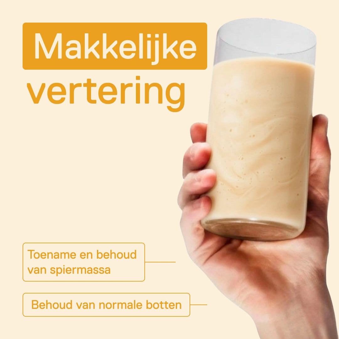 Light Digest Whey shake QNT Banaan – makkelijke vertering; eiwitten dragen bij tot de toename en het behoud van spiermassa en tot het behoud van normale botten