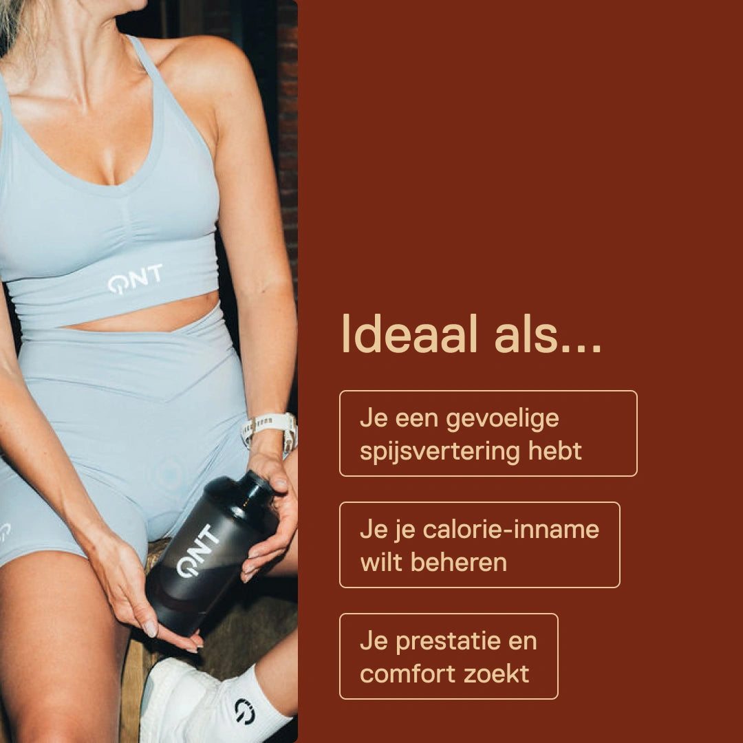 Light Digest Whey QNT Chocolade-hazelnoot – ideaal als je een gevoelige spijsvertering hebt, je calorie-inname wilt beheren of prestatie en comfort zoekt
