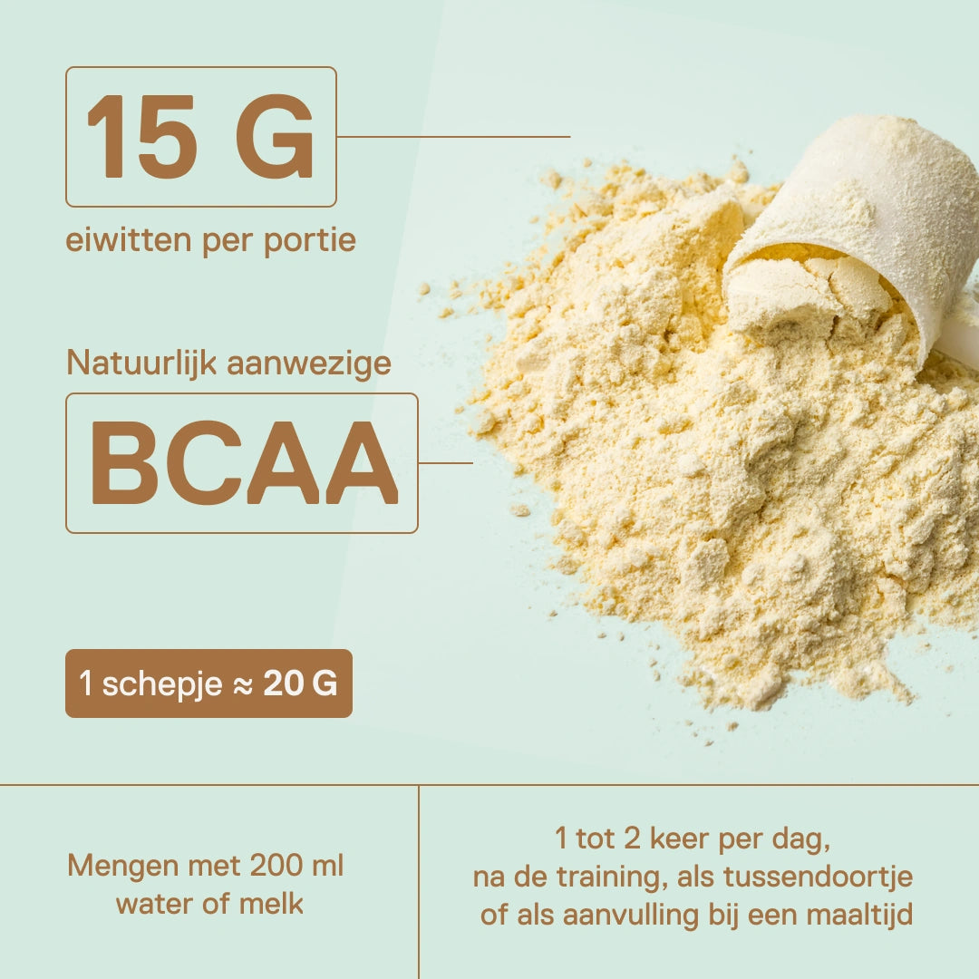 Light Digest wei-eiwit QNT Kokos – 15 g eiwitten per portie met natuurlijk aanwezige BCAA, 1 schepje ≈ 20 g mengen met 200 ml water of melk