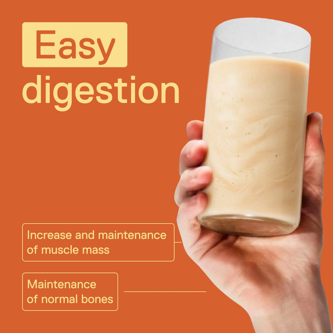 QNT Light Digest Whey Crème Brûlée shake – easy digestion; protein contributes to the growth and maintenance of muscle mass and the maintenance of normal bones