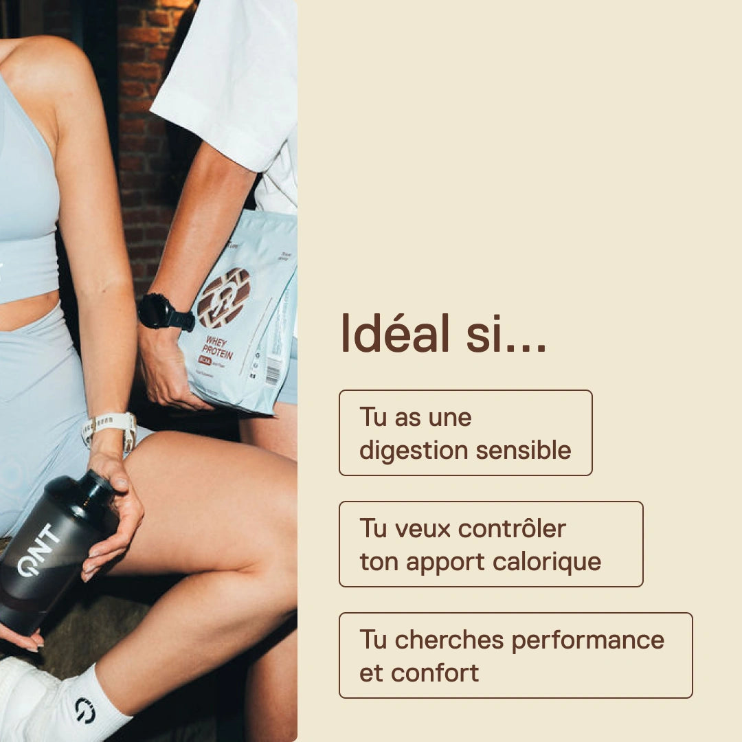 Light Digest Whey QNT Chocolat belge – idéale si tu as une digestion sensible, si tu veux contrôler ton apport calorique ou si tu cherches performance et confort