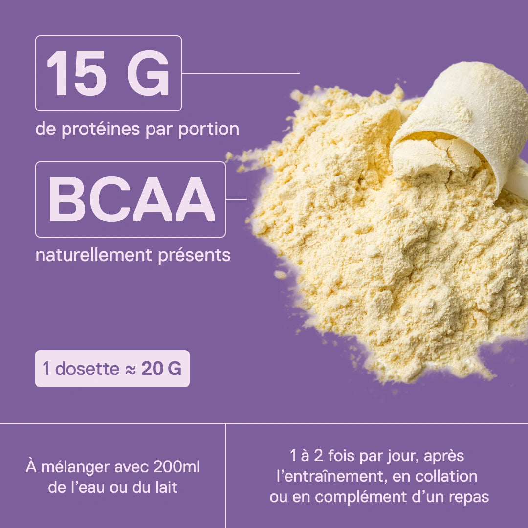 Whey protéine Light Digest QNT Chocolat blanc – 15 g de protéines par portion et BCAA naturellement présents, 1 dosette ≈ 20 g à mélanger avec 200 ml d'eau ou de lait
