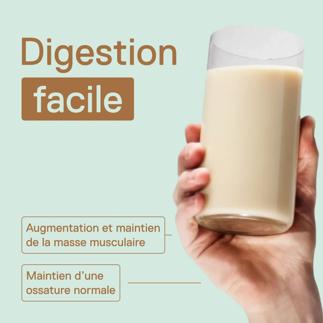 Shake Light Digest Whey QNT Coco – digestion facile ; les protéines contribuent à l'augmentation et au maintien de la masse musculaire et au maintien d'une ossature normale