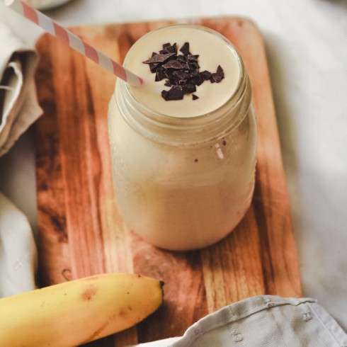 Verfrissende bananen energieshake