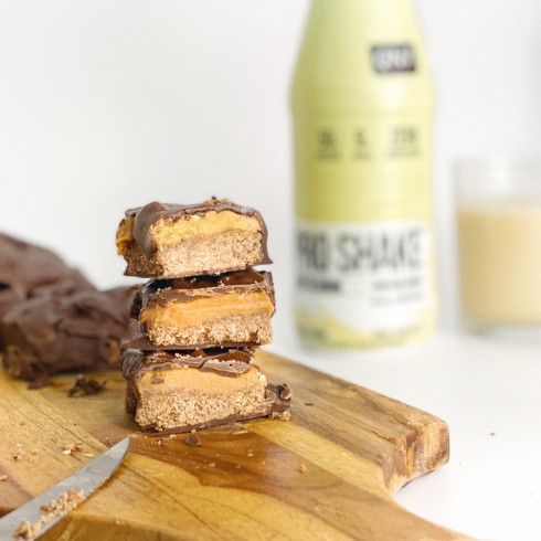 Homemade Snickers with Casein protein Homemade Snickers with Casein protein