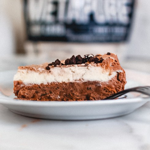 Low-carb protein birthday cake